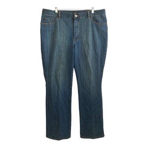 New York & Company Jeans Womens Size 16 Plus Dark Wash Blue Stretch